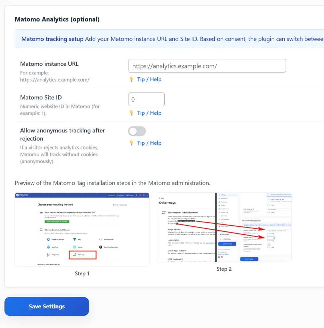 Matomo integration